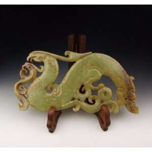 Phoenix Shaped Jade Carving from Spring&Autumn Period, Chinese Antique 