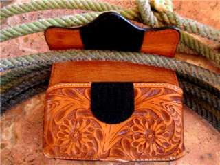 WESTERN CELL PHONE CASE / HOLDER HAND TOOLED LEATHER  