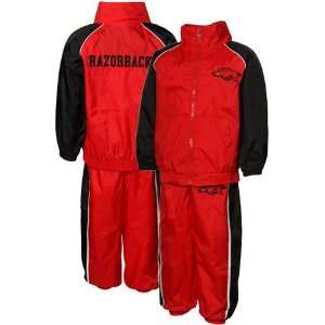  Arkansas Razorbacks Infant Cardinal Black 2 Piece Jacket & Pants 