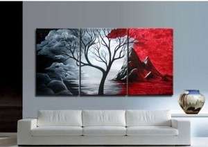 Asian style Modern Abstract Huge Art Oil Painting Canvas Large Tree 