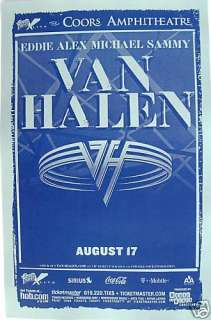 VAN HALEN 2004 SAN DIEGO CONCERT TOUR POSTER  HARD ROCK  