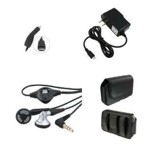  4in1 Car Plug in+Home Travel Charger+Leather Case Belt Clip+Stereo 