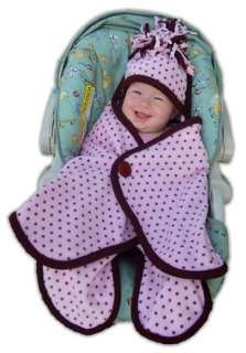 Cuddlebabe Newborn Baby Infant Girls Fleece Cover Car Seat Wrap 