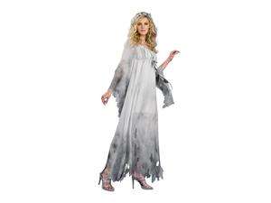    White Graveyard Ghost Night Gown Dress Costume Adult 
