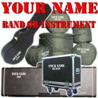 NAME   BAND Stencil for Guitar Bass Drum Rack Case  Bag  