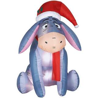 Eeyore With Santa Hat Airblown Christmas Inflatable NEW  