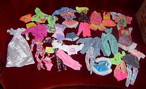 40+ Barbie Kelly Doll Clothes Lot Wedding Dress Skating Outfit 
