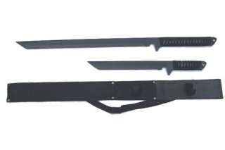 NEW Set of 2 Double Blade Black Ninja Sword Machete  