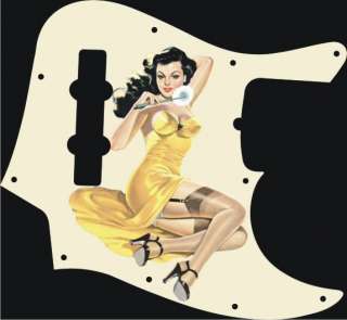 Pickguard for Fender Jazz J Bass Guitar Pin Up Girl 6   