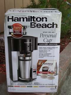 NEW* HAMILTON BEACH SINGLE SERVE PERSONAL CUP COFFEE MAKER, 49993 