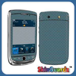 SKIN FOR Blackberry Torch 9800 CASE BLUE CARBON FIBER  