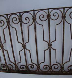 Antique Wrought Iron Panel / Railing 23.5 x 78  