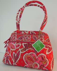 New Vera Bradley BowLer Rosy Posies 2012 NEW version Handbag bag 