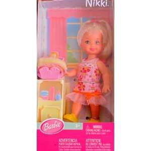  Barbie KELLY Club BABYSITTER NIKKI DOLL w Cradle (2002 