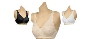 New Breezies Seamless Support Bras w/ UltimAir Lining. White,Champagne 