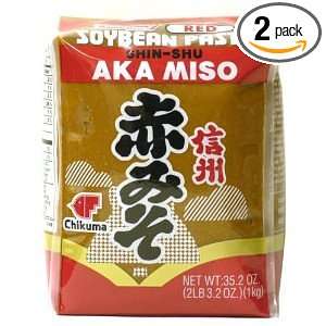 Shirakiku Miso Aka (red) Soy Bean Paste, 35.27 Ounce Bags (Pack of 2 
