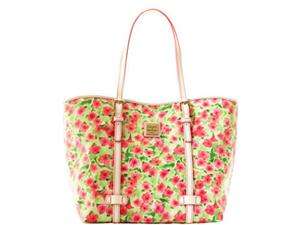   Dooney Bourke Petunia Flower East/West Shopper Shoulder Tote Bag Red