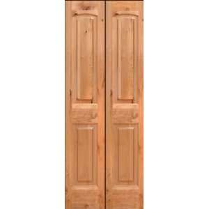   : Interior Door: Knotty Alder Two Panel Arch Bifold: Home Improvement