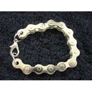  8 Chrome Plated Bike Chain Bracelet 