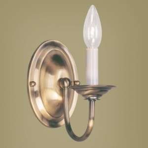 NEW 1 Light Colonial Candle Wall Sconce Lighting Fixture, Antique 