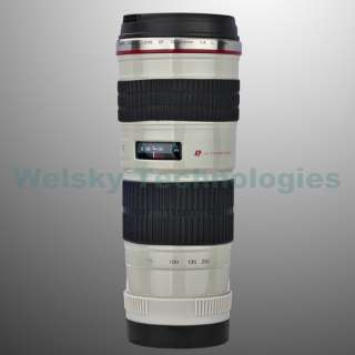 Canon Camera Lens Cup Coffee Tea Mug EF 70 200mm Stainless Steel Best 