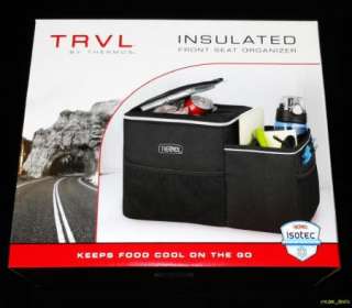   Insulated Cooler Bag Front Seat Organizer TRVL Car Truck SUV Black NEW