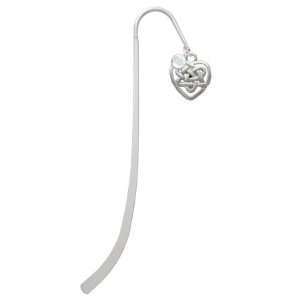  Small Silver Celtic Heart Knot Silver Plated Charm Bookmark 