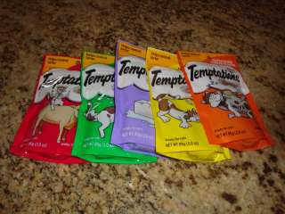 12 Bags of Whiskas Temptations Treats for Cats   6 Great Flavors 
