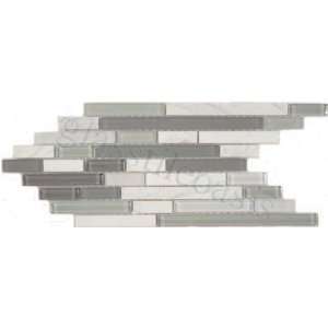   Bricks Grey Random Brick Series Glossy & Frosted Glass and Stone Tile