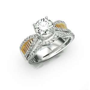  Pave Set Round Diamonds Wedding Set (ring Only) with a 1 