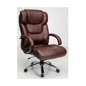  Executive Brown Leather Office Chair (Brown) (49H x 28W 