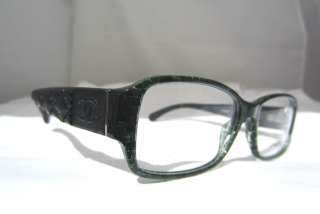 Chanel Eyeglasses Glasses 3208 Q 1264 Green Tweed Authentic 53 16 135 
