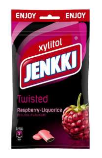 Leaf Jenkki Xylitol Raspberry & Liquorice Chewing Gum  