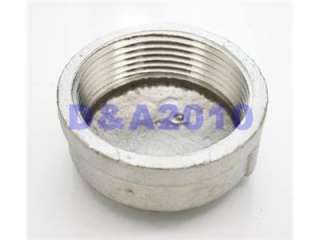 Stainless steel Pipe fitting Cap 2 threaded Type 304  