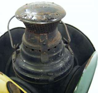 Dressel Railroad Switch Signal Lamp Lantern Arlington NJ Yellow Green 