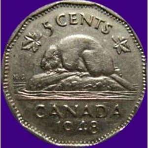  1948 Canadian Nickel    Circulated 