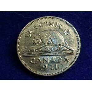    Brilliant Uncirculated 1941 Canadian Beaver Nickel 