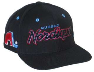   NORDIQUES NHL HOCKEY VINTAGE BLACK HEADLINER SNAPBACK HAT/CAP NEW