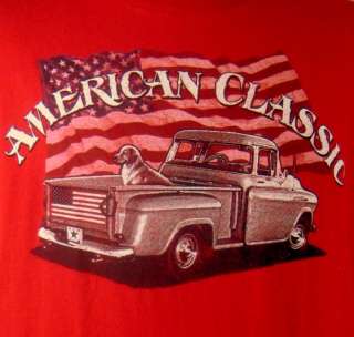   Chevrolet Pick Up Truck American Classic Flag T shirt 3XL XXXL  