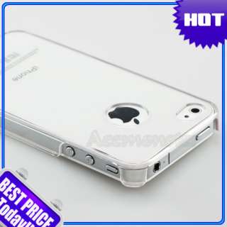 Clear Crystal Hard Plastic Case for Apple iphone 4S 4G  