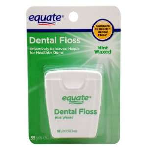   Equate   Dental Floss   Mint Waxed, 55 Yards