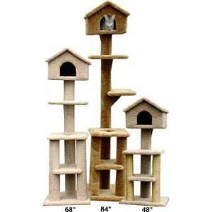  Deluxe Sky House Cat Tree  Color BROWN  Leg Covering 