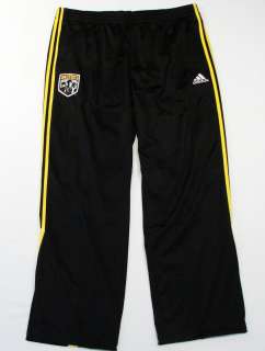 Adidas ClimaLite MLS Columbus Crew Soccer Team Black Track Pants Mens 