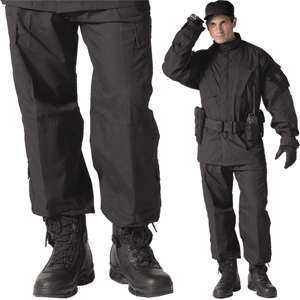 BLACK Military Army Style SDU Combat Uniform PANTS  