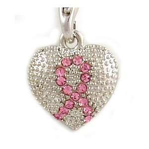  Breast Cancer Heart Cell Phone Charm Strap c249 