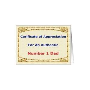  Happy Fathers Day for Dad Certificate Of Appreciation 