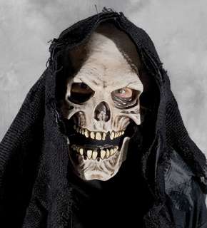 Burlap Hooded Skull Grim Reaper Halloween Mask Costume  