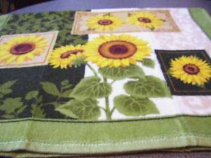 Sunflower Patch Sunflowers Crochet Top Kitchen Towel  