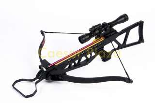 180 lb Black Hunting Crossbow Bow + 4x20 Scope +12 Arrows / Bolts 150 