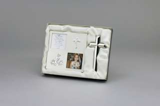   Communion Frame and Silver Cross Girl Gift Set (Malhame 2328 3)  
